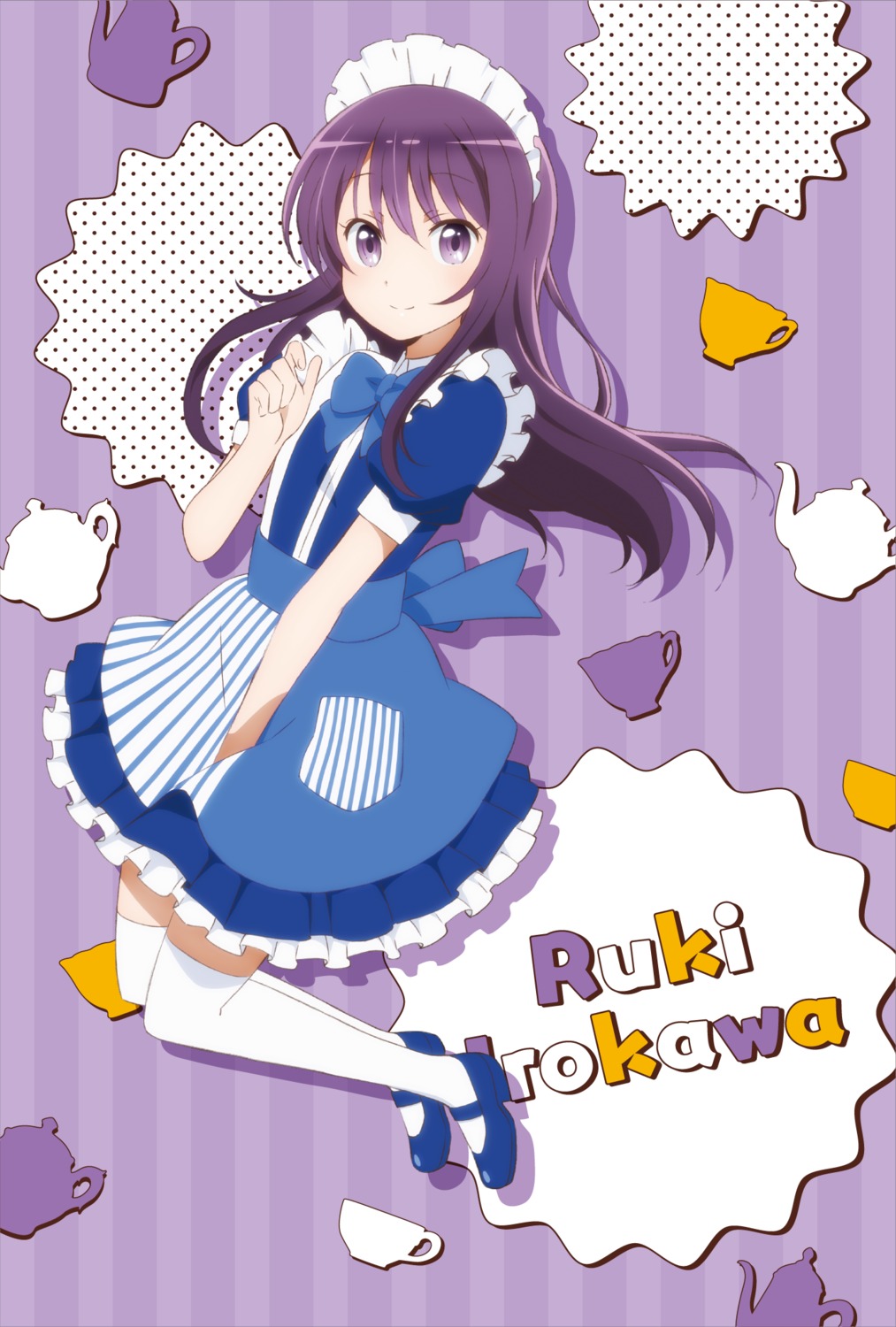 comic_girls, heels, irokawa_ruki, maid, tagme, thighhighs, waitress