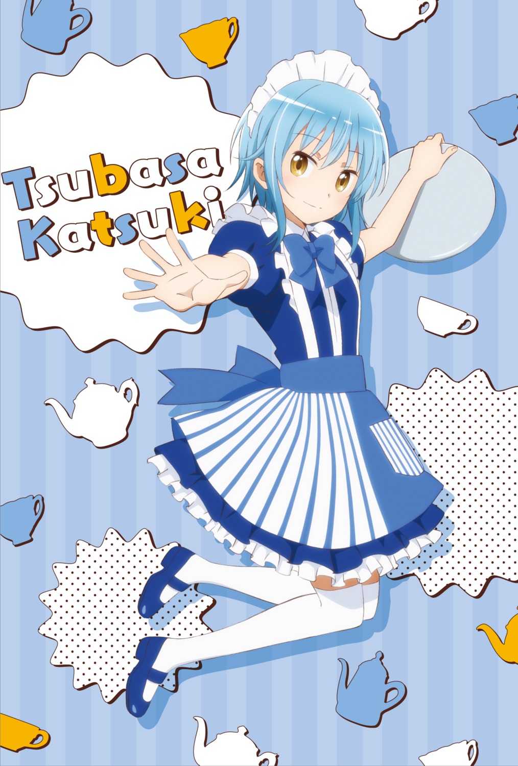 comic_girls, heels, katsuki_tsubasa, maid, tagme, thighhighs, waitress