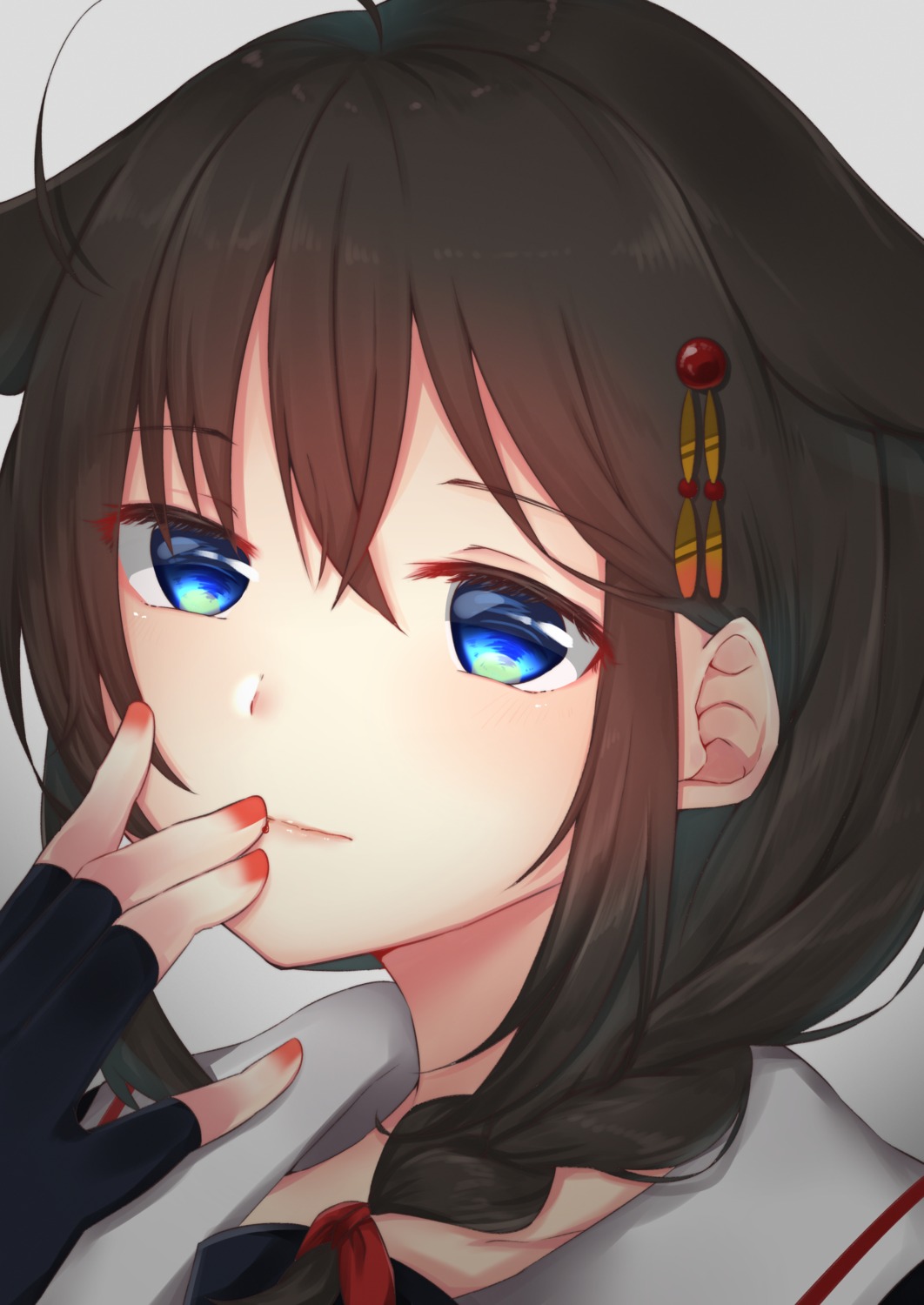 kantai_collection, kazama_gorou, seifuku, shigure_(kancolle)