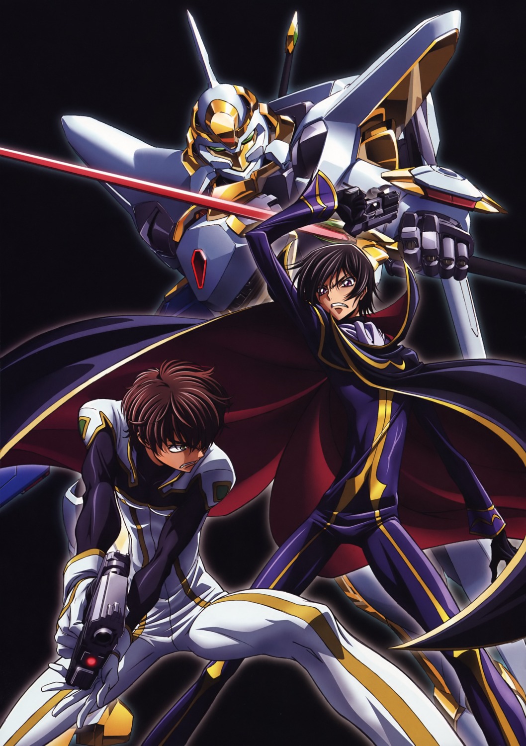 code_geass, kimura_takahiro, kururugi_suzaku, lelouch_lamperouge, male, mecha, nakada_eiji