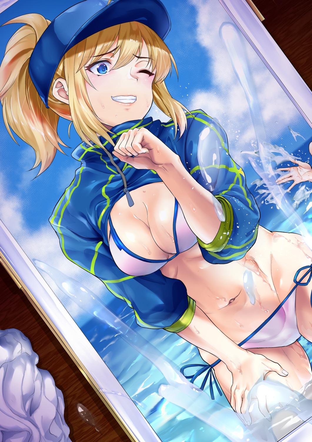 ao_(time-leap), bikini, cleavage, fate/grand_order, heroine_xx, swimsuits, wet