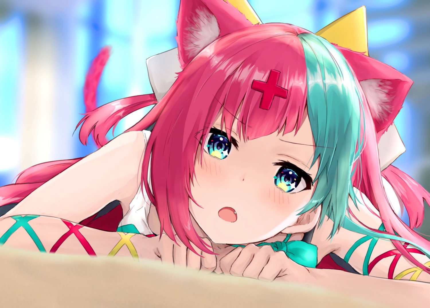 animal_ears, haru_(re_ilust), nekomimi, pinky_pop_hepburn, tail, the_moon_studio
