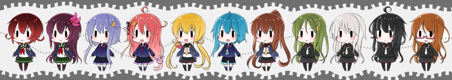 chibi, fumizuki_(kancolle), kantai_collection, kikuzuki_(kancolle), kisaragi_(kancolle), megane, mikazuki_(kancolle), minazuki_(kancolle)