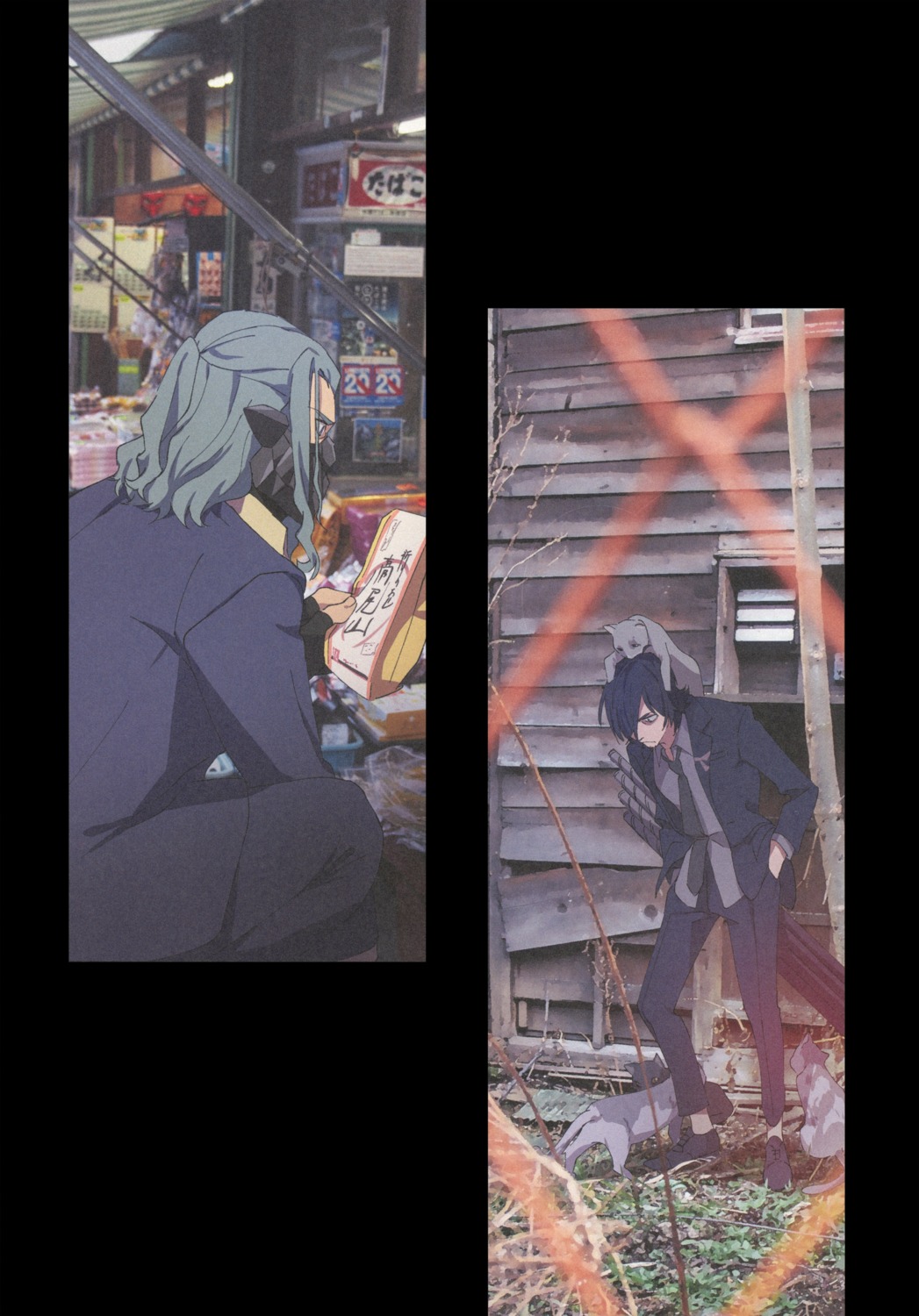 business_suit, gridman_universe, male, max_(ssss.gridman), nakamura_mayumi_(yodomura), neko, samurai_calibur, ssss.gridman