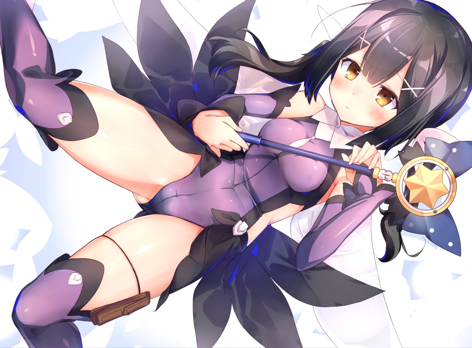 fate/kaleid_liner_prisma_illya, fate/stay_night, leotard, magical_sapphire, miyu_edelfelt, sakurayume_kome, thighhighs, weapon