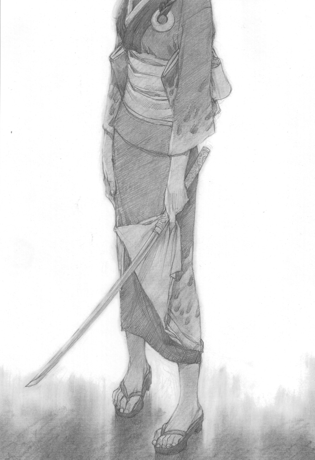 blade_of_the_immortal, kimono, monochrome, samura_hiroaki