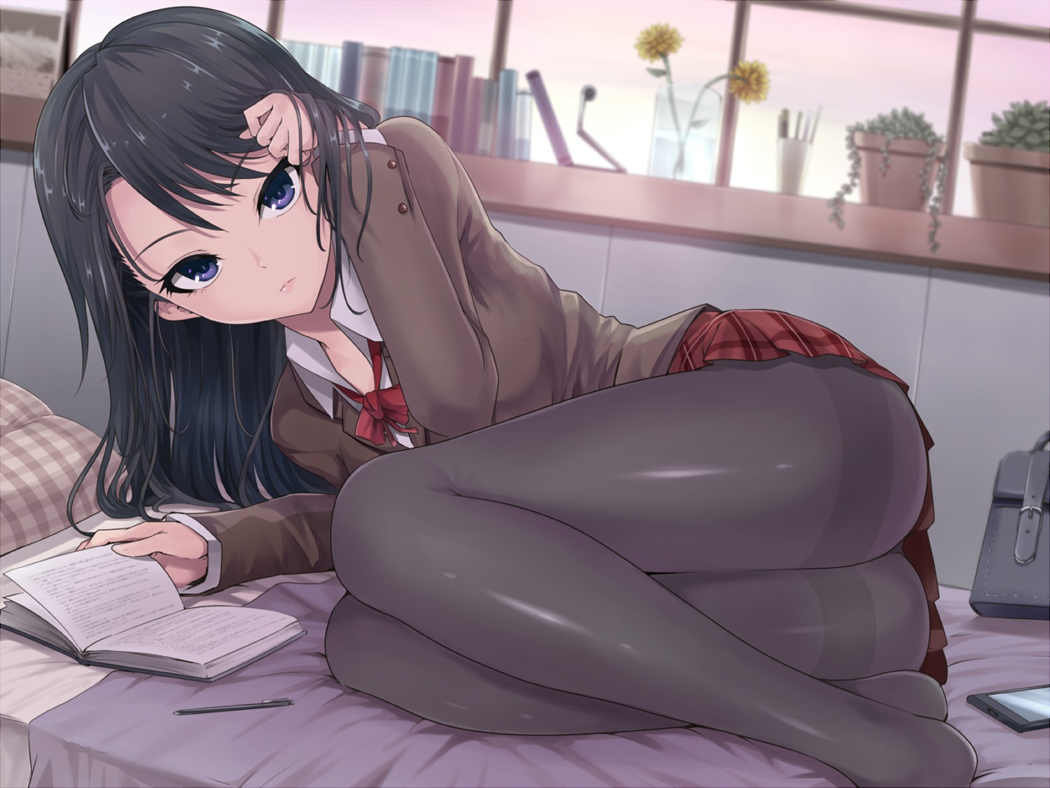kasai_shin, pantyhose, seifuku