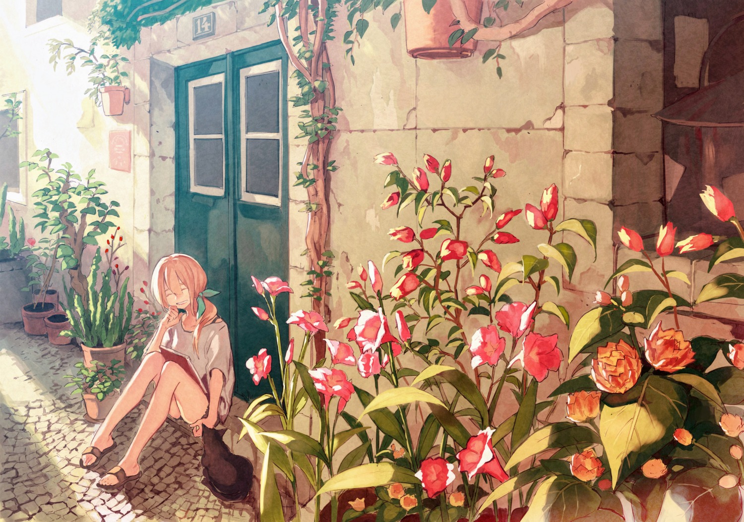 heels, imoni_(gggzooo), landscape, neko
