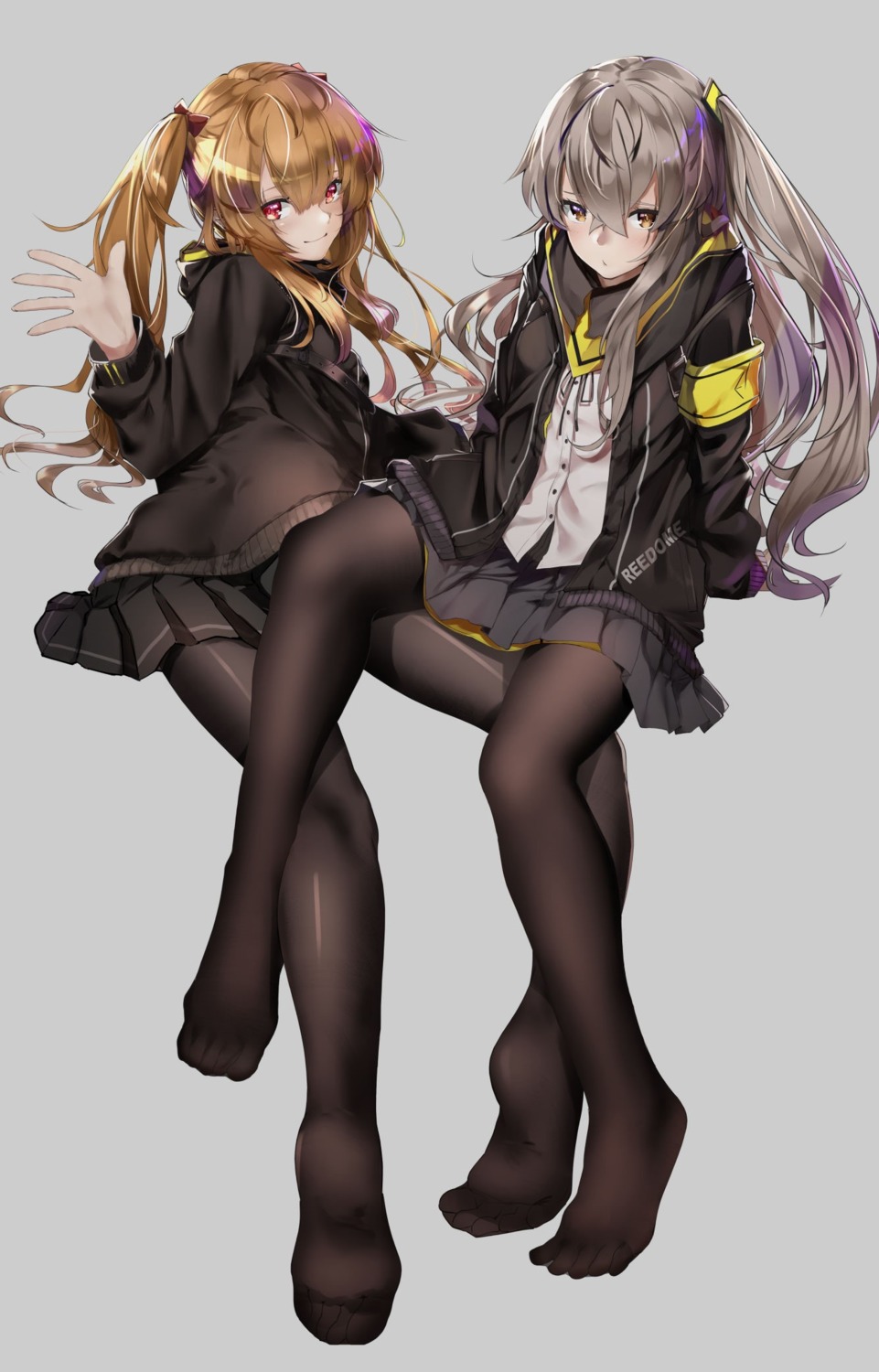 feet, girls_frontline, pantyhose, pirapira3510, ump45_(girls_frontline), ump9_(girls_frontline)