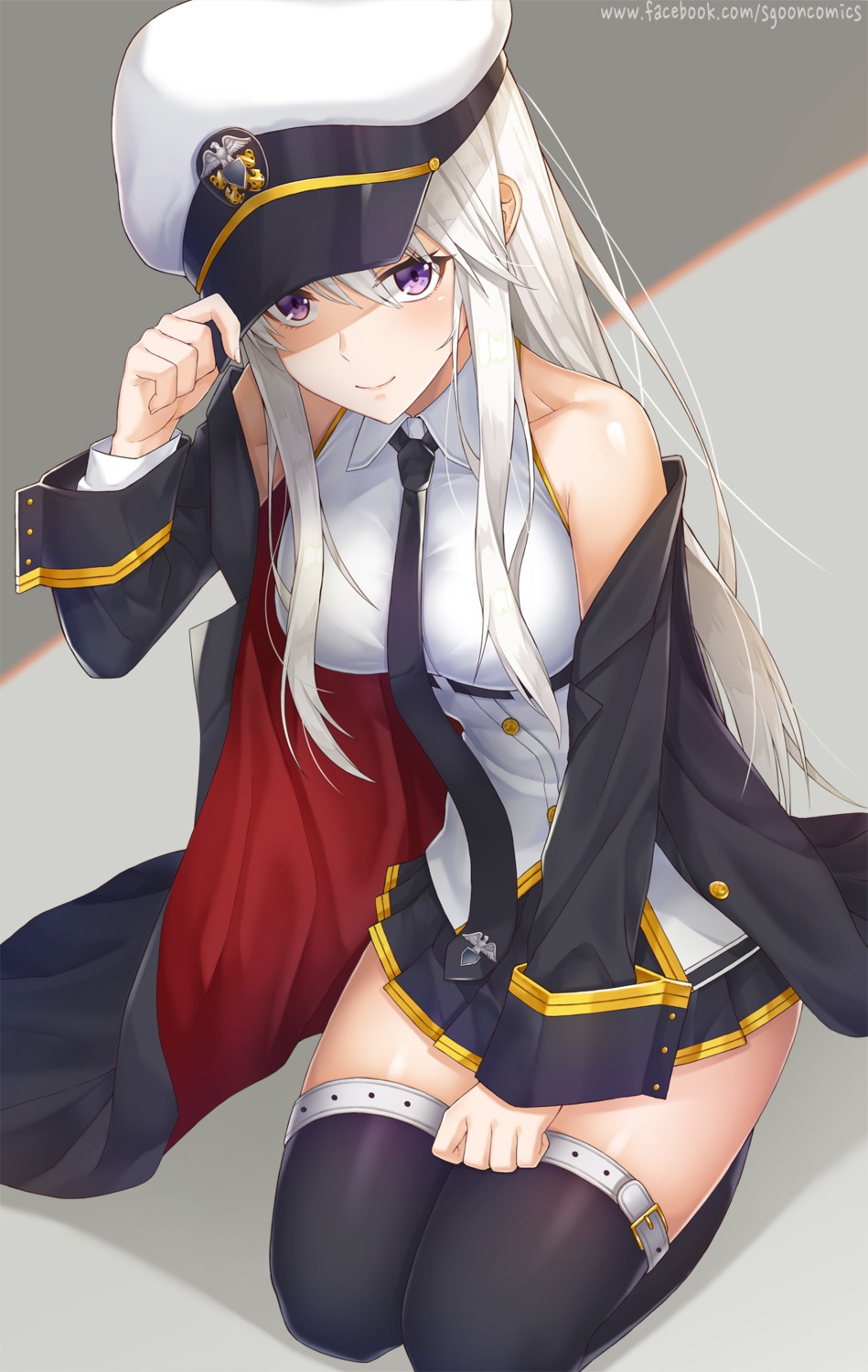 azur_lane, enterprise_(azur_lane), s-goon, thighhighs, uniform
