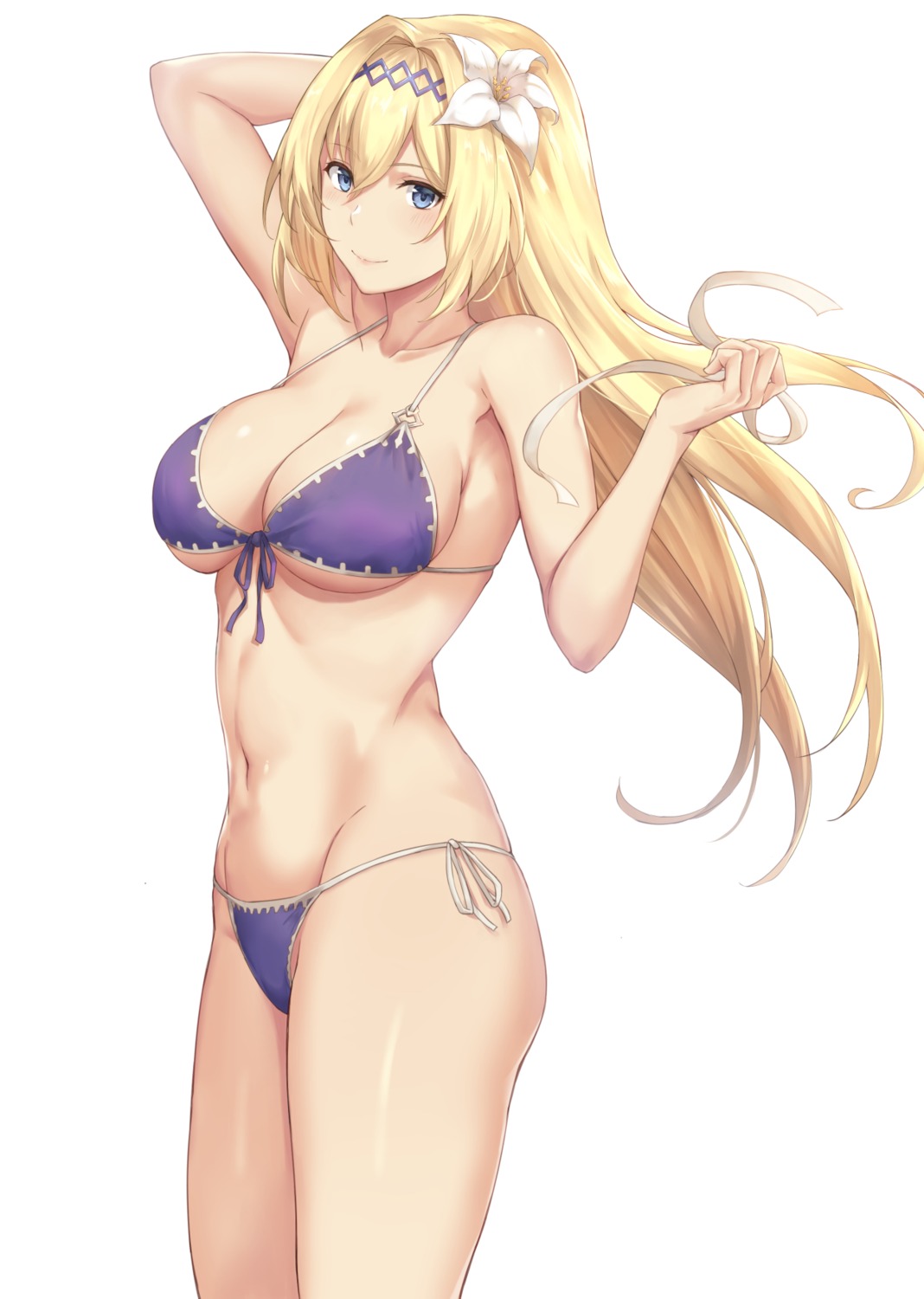 bikini, cleavage, granblue_fantasy, jeanne_d'arc, jeanne_d'arc_(granblue_fantasy), swimsuits, terry_(artist), underboob