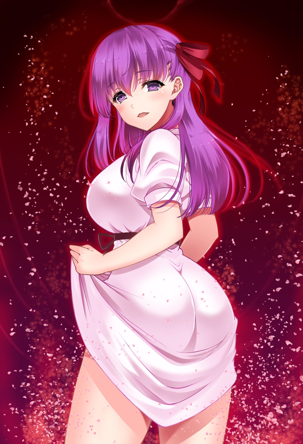 ass, dress, fate/stay_night, ishigami_kazui, matou_sakura, skirt_lift