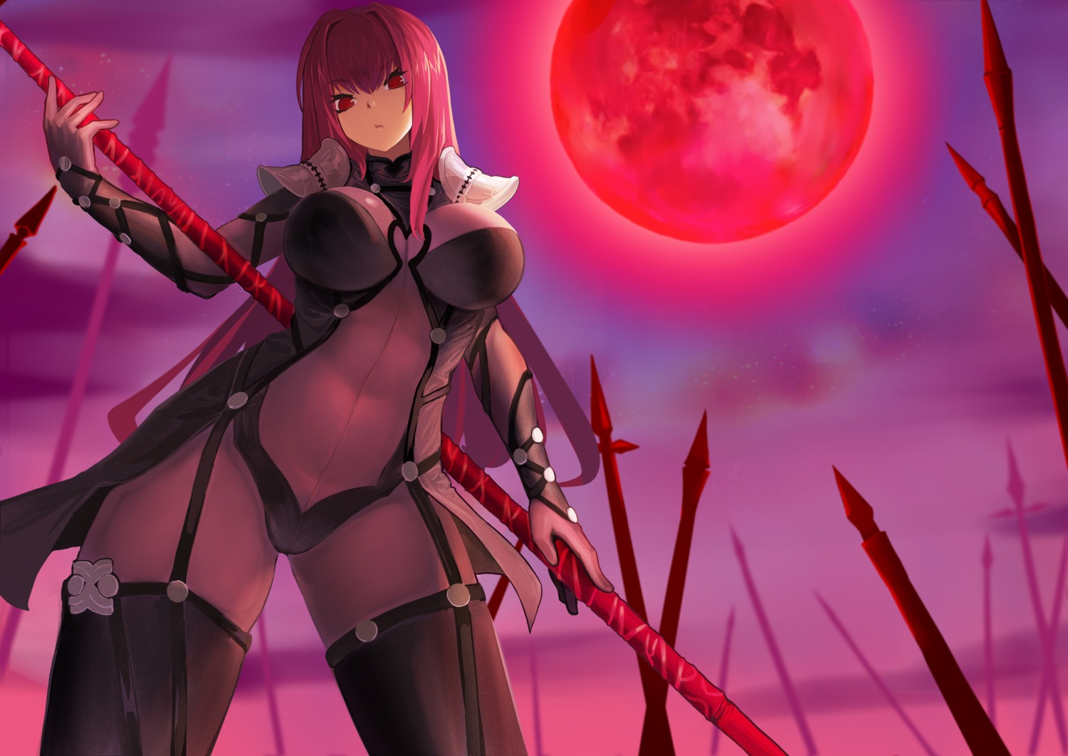 armor, bodysuit, fate/grand_order, jack_(darkshero), scathach_(fate), weapon
