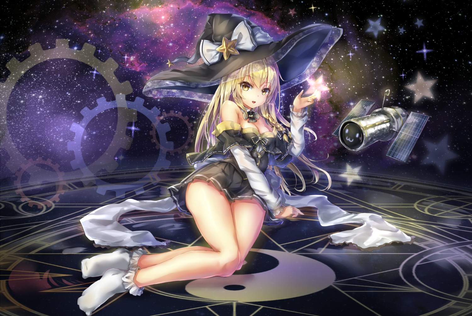cleavage, fii_fii_(feefeeowo), kirisame_marisa, touhou, witch
