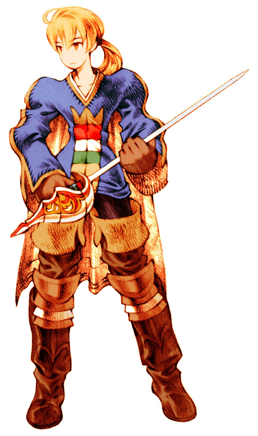 final_fantasy, final_fantasy_tactics, male, ramza_beoulve, weapon
