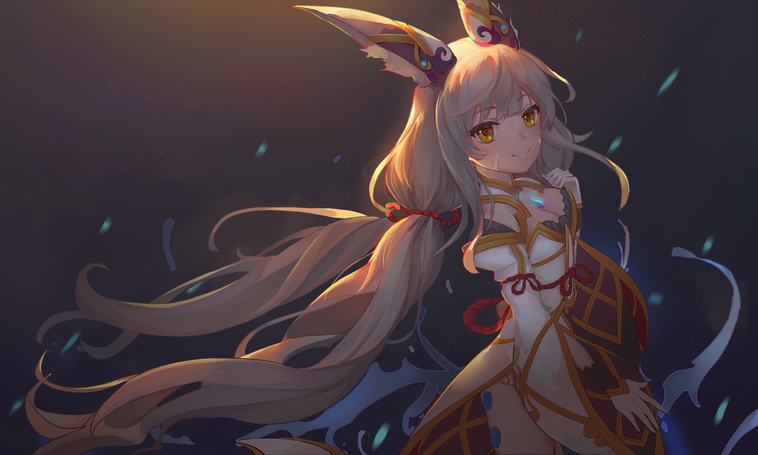 animal_ears, cleavage, kiiro_kimi, niyah, niyah_(blade), xenoblade_(series), xenoblade_2