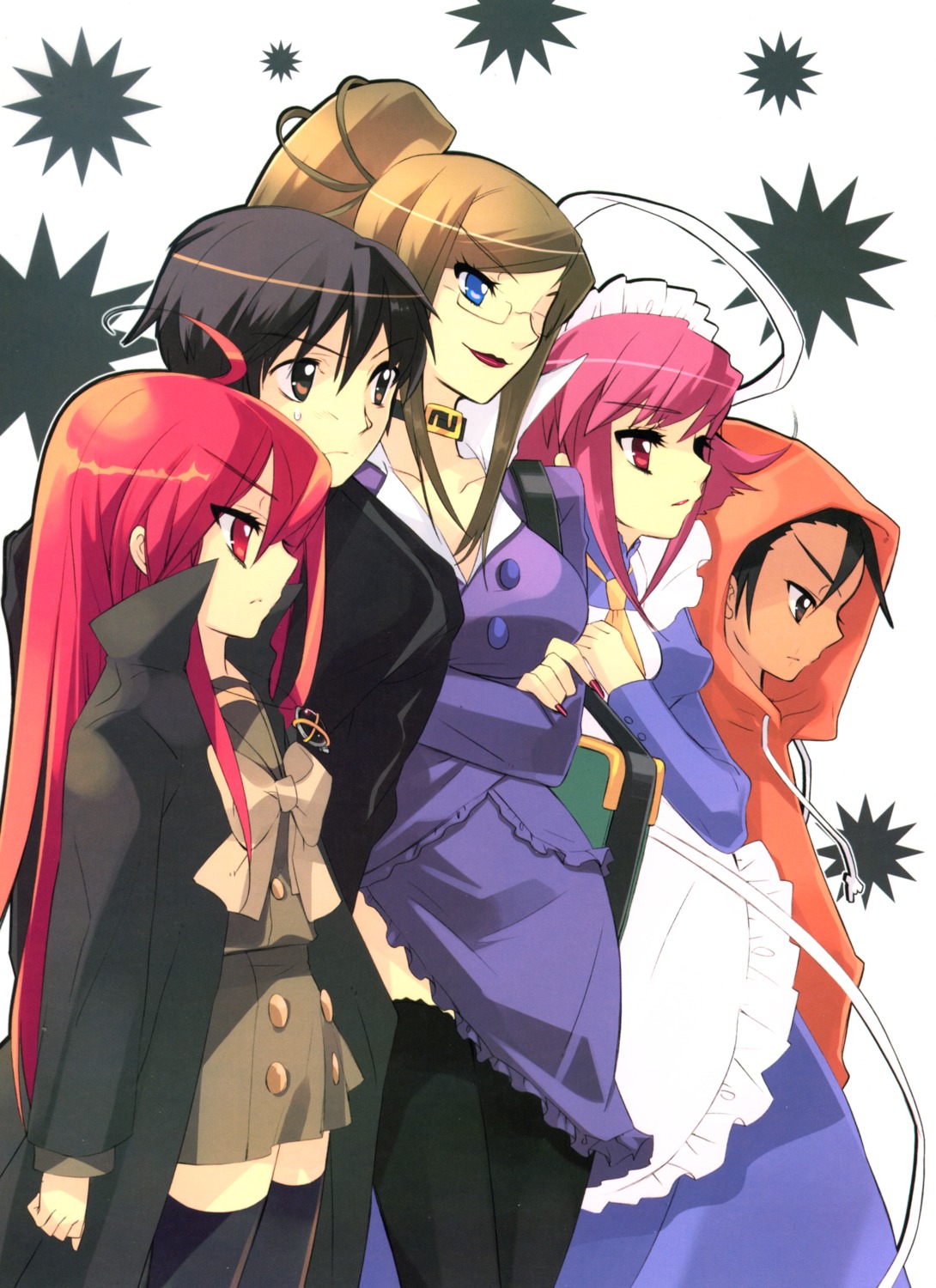 ito_noizi, khamsin_nbh'w, margery_daw, sakai_yuuji, seifuku, shakugan_no_shana, shana, thighhighs