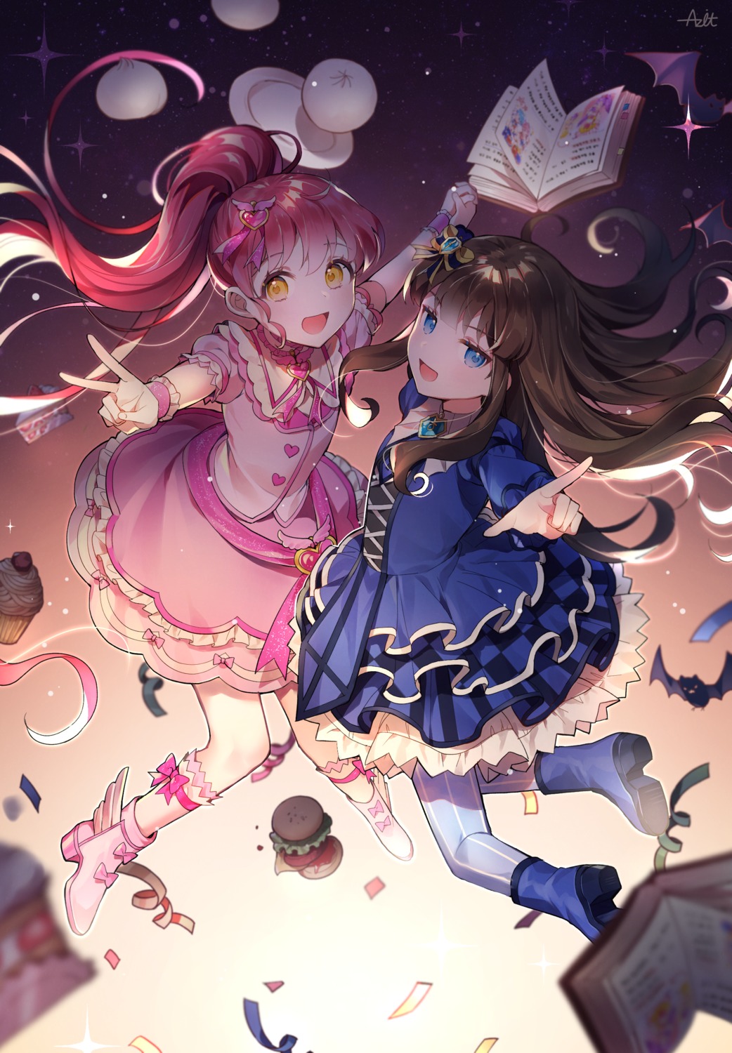 azit_(down), dress, heels, kurosu_aroma, pretty_series, pripara, shiratama_mikan, thighhighs