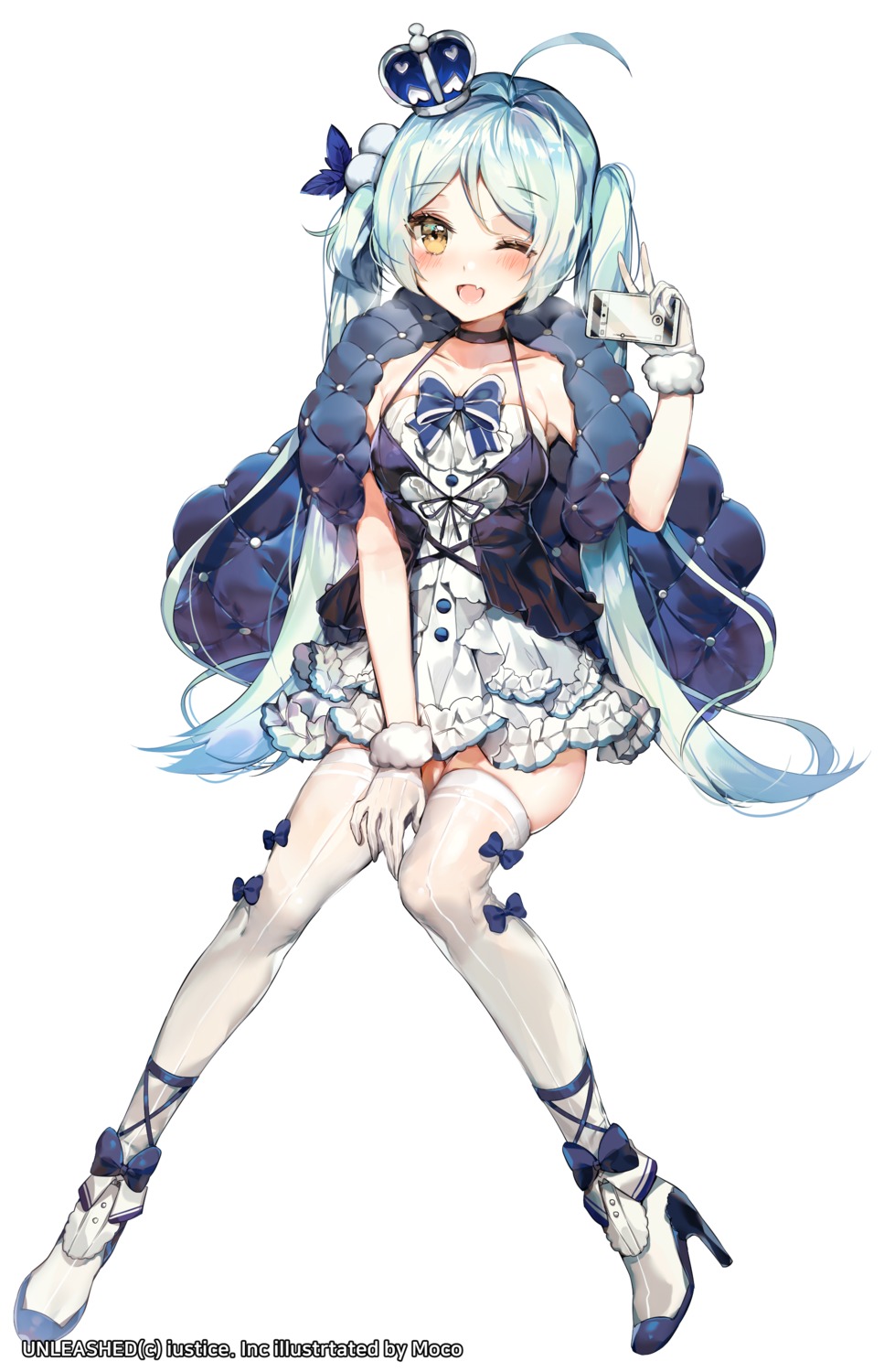 dress, heels, mo:oku, thighhighs, unleashed
