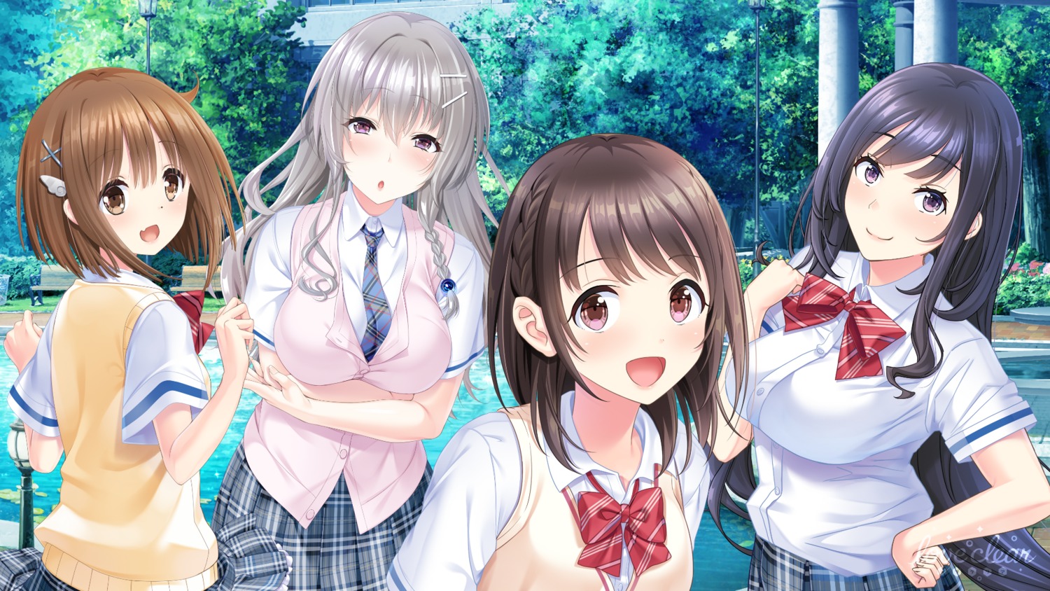 amano_himari, breast_hold, chishiro_kohane, giga, hitsuji_takako, love_clear, masaki_eri, mikoto_akemi