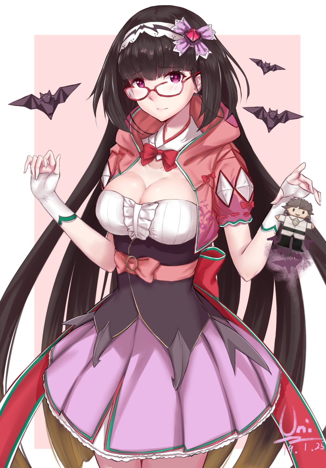 cleavage, fate/grand_order, fujimaru_ritsuka_(male), megane, osakabehime_(fate), unique
