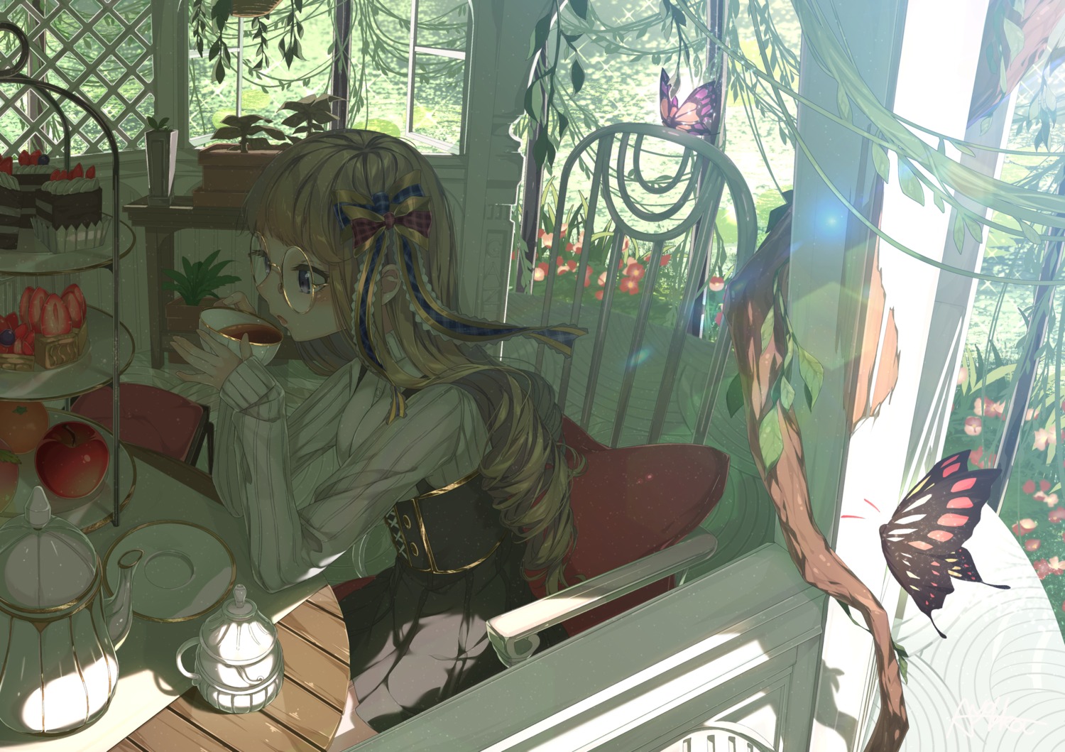 ayataka, megane, sweater