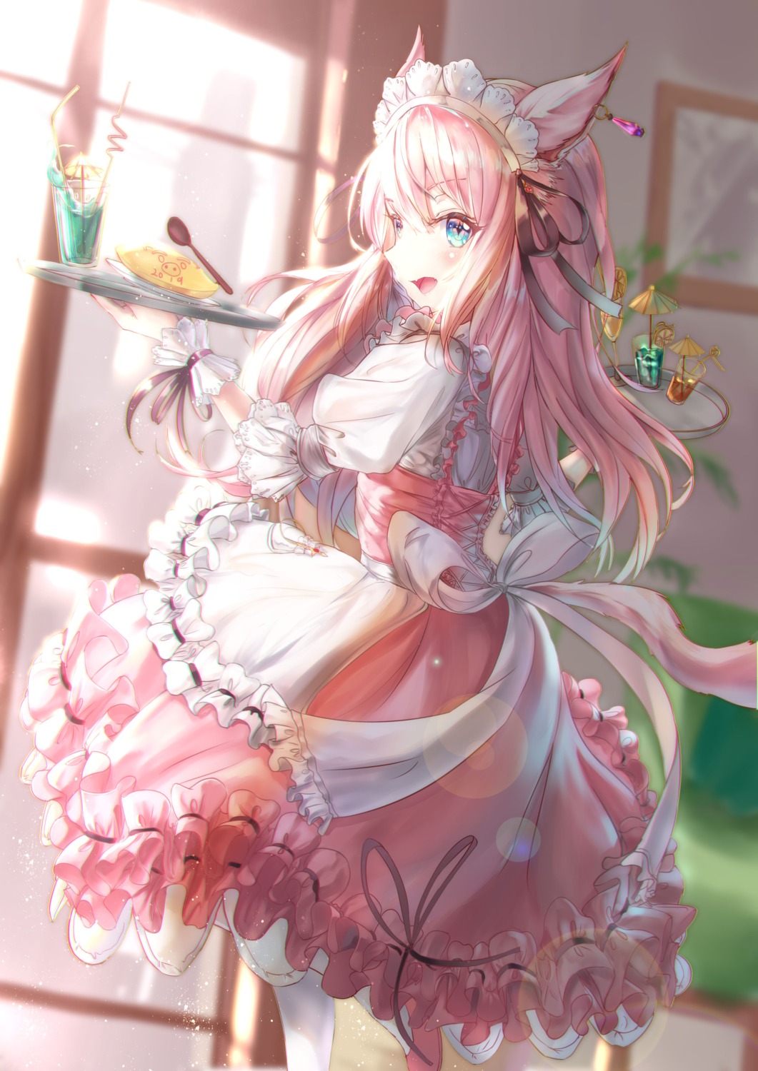 animal_ears, final_fantasy, final_fantasy_xiv, icefurs, maid, nekomimi