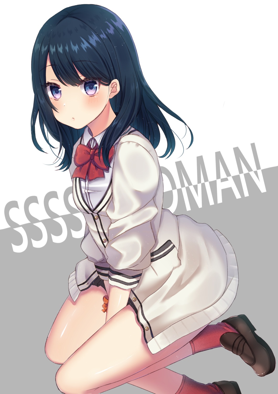 gridman_universe, seifuku, ssss.gridman, sweater, takarada_rikka, utasen_chiki