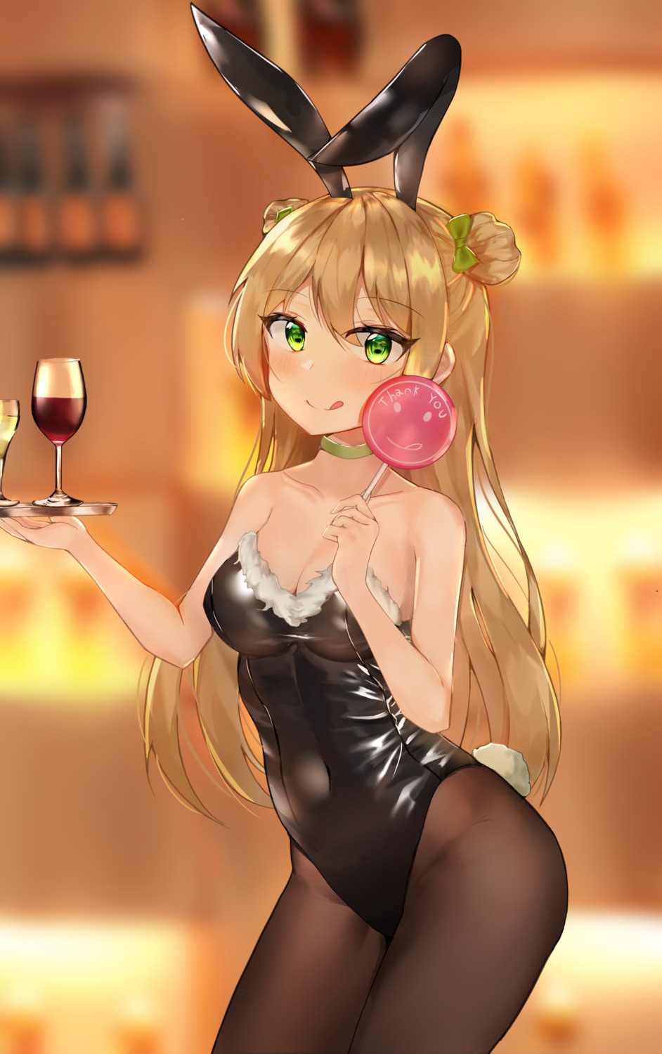 animal_ears, bunny_ears, bunny_girl, cleavage, girls_frontline, pantyhose, refile, rfb_(girls_frontline)