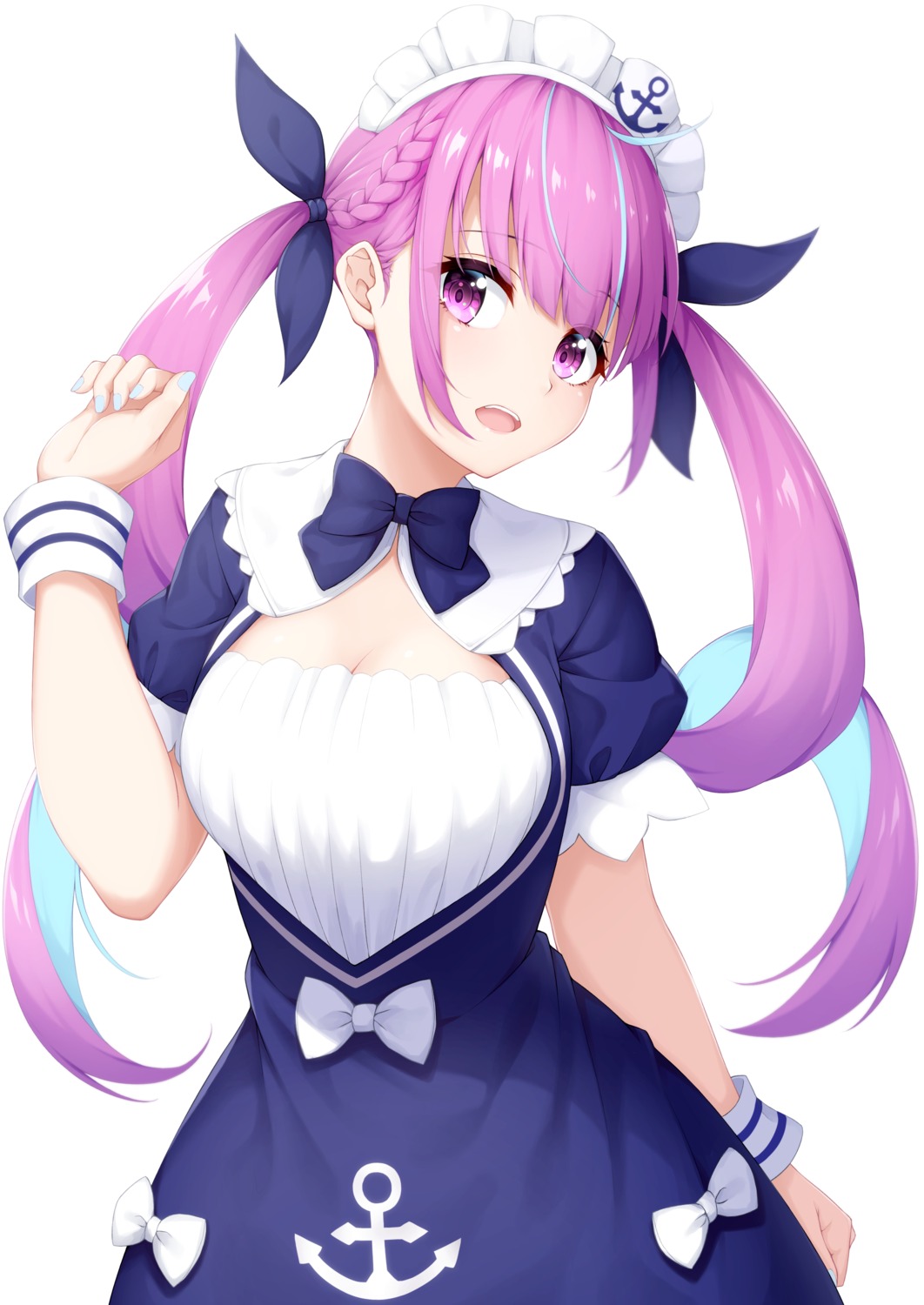 cleavage, hololive, maid, minato_aqua, ochiai_miyabi