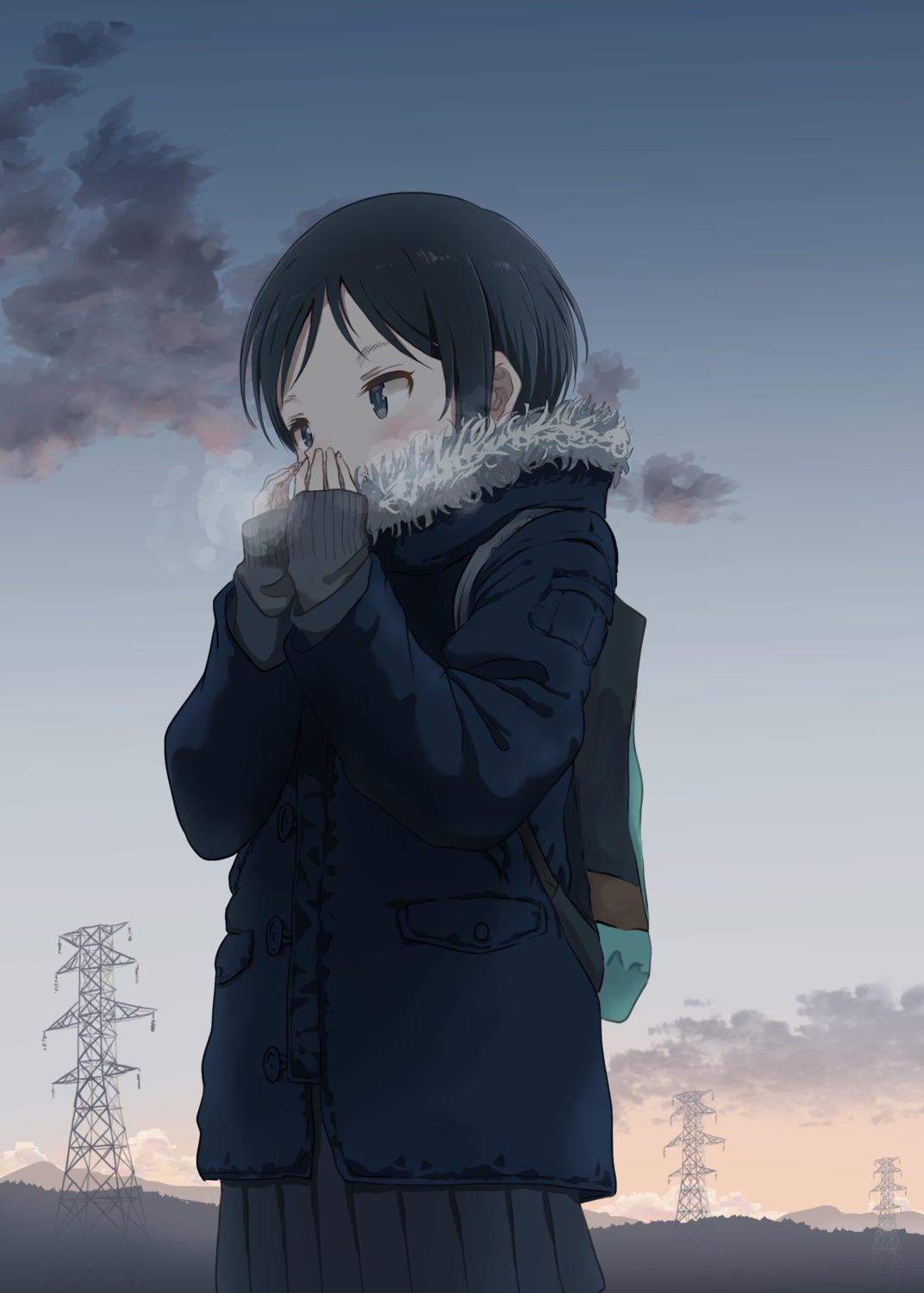 hasisisissy, kurosaki_honoka, seifuku, sweater, yama_no_susume