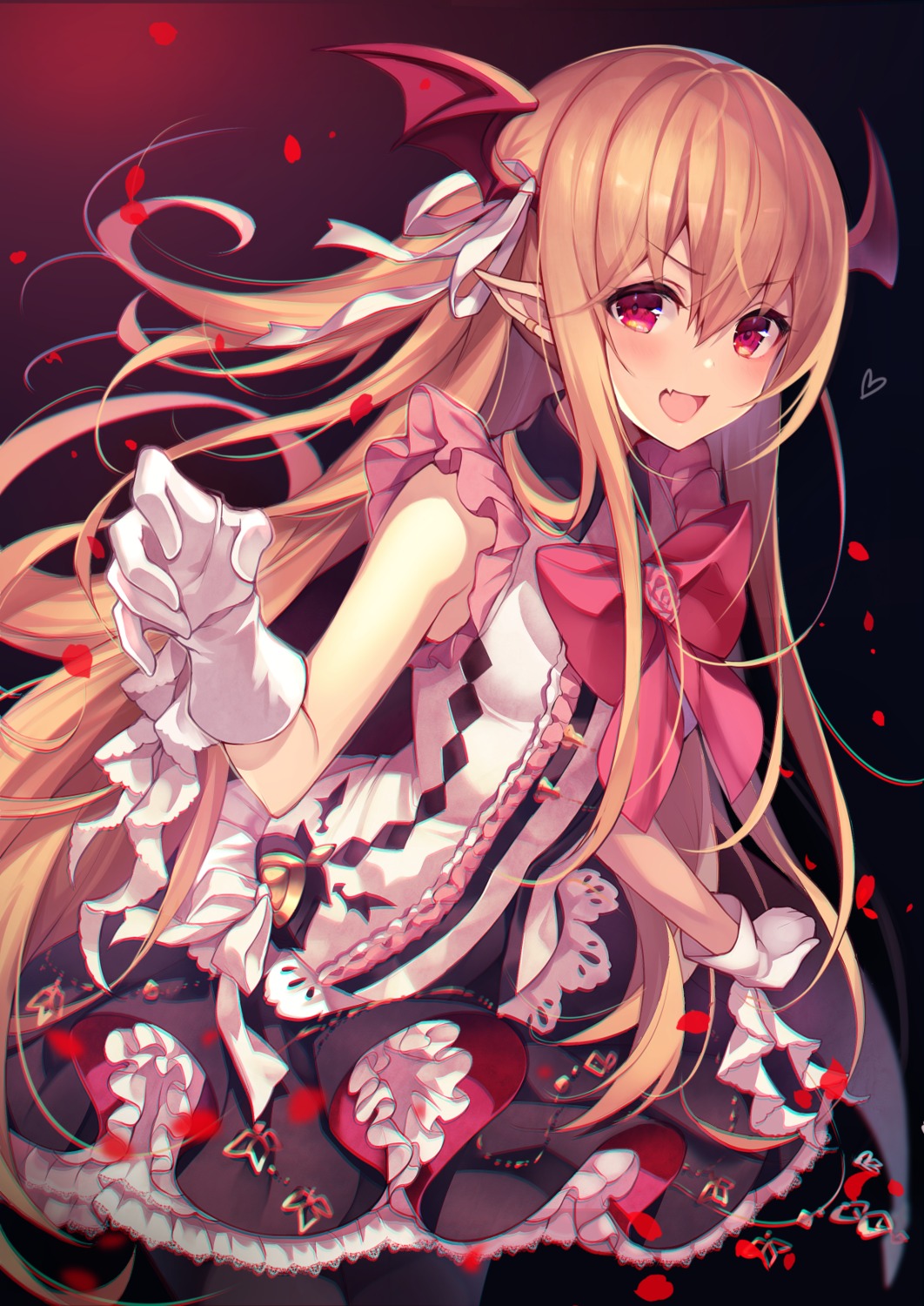 granblue_fantasy, homadelic, pantyhose, pointy_ears, vampy_(shingeki_no_bahamut), wings