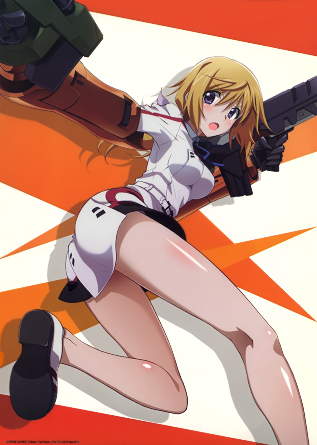 armor, ass, charlotte_dunois, gun, infinite_stratos, seifuku, tagme