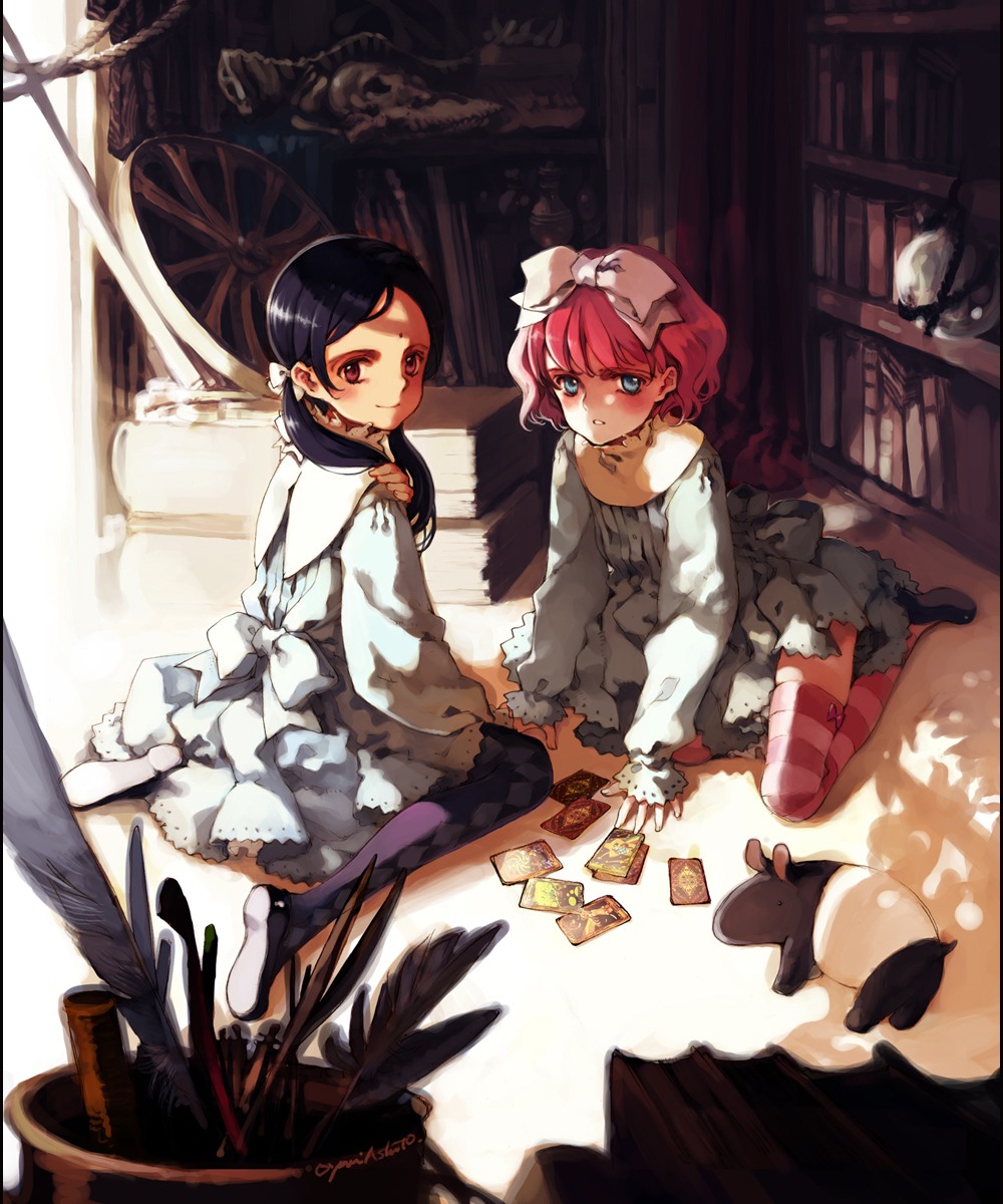 aria_vancleef, dress, kaya_xavier, littlewitch, lolita_fashion, oyari_ashito, shoujo_mahou_gaku_little_witch_romanesque, thighhighs