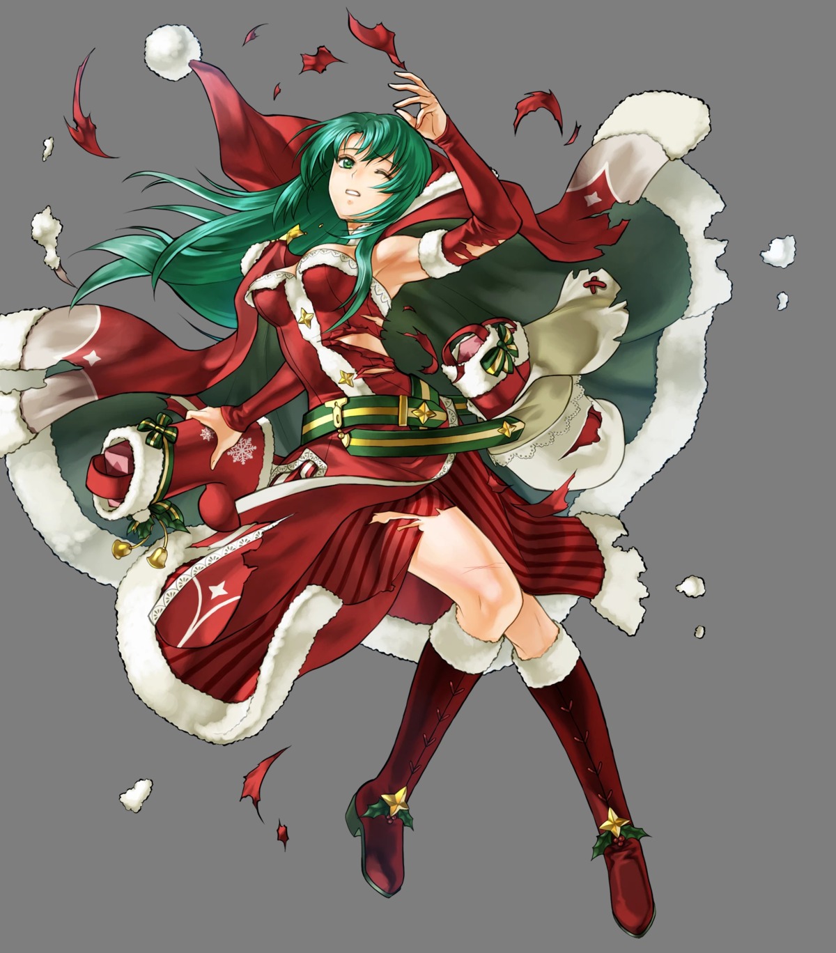 cecilia_(fire_emblem), christmas, cleavage, dress, fire_emblem, fire_emblem:_rekka_no_ken, fire_emblem_heroes, heels