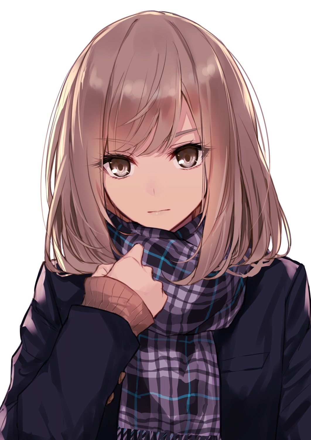 aosaki_yukina, breast_hold, seifuku