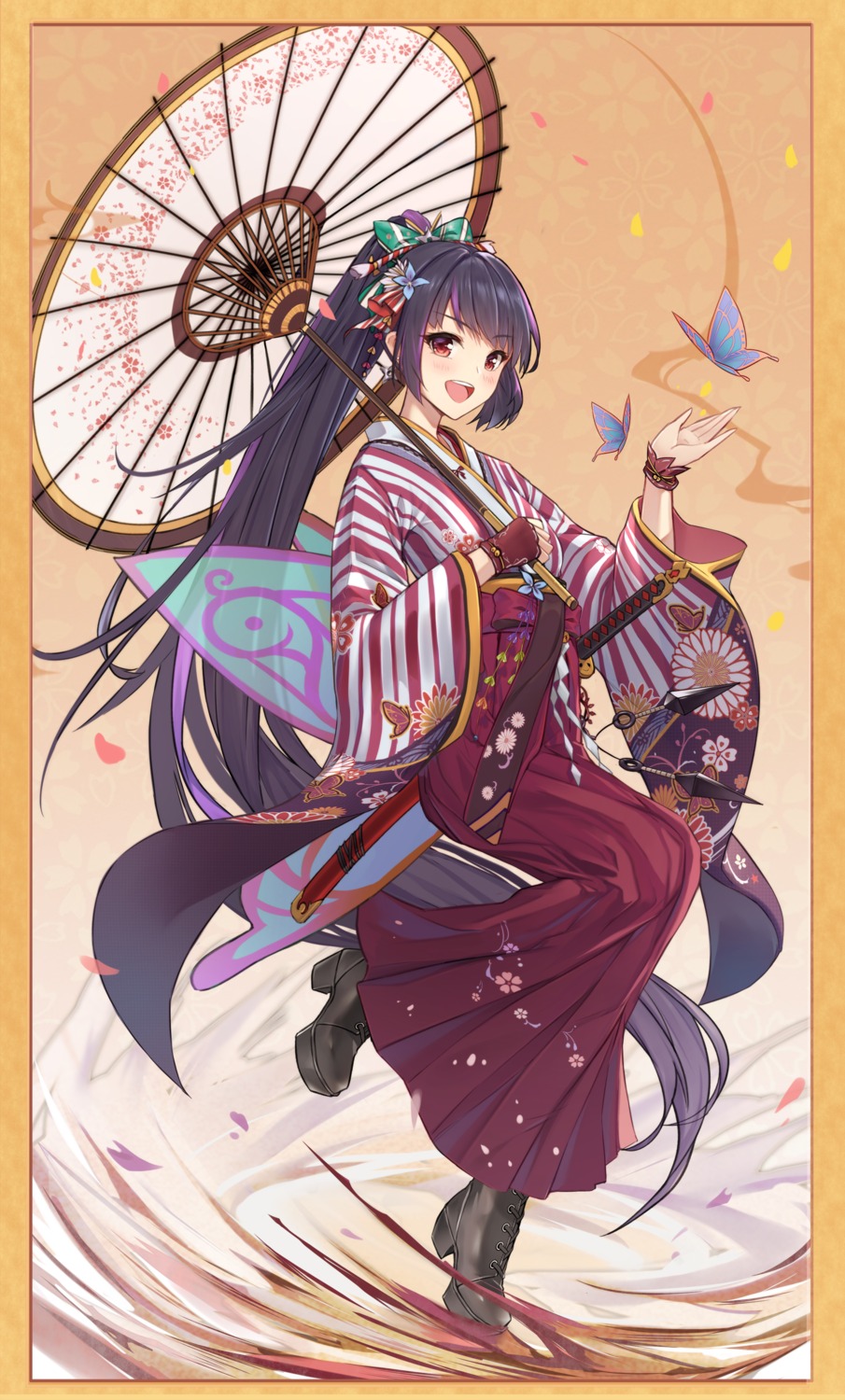 heels, helix_saga, hentai_kuwa, japanese_clothes, umbrella