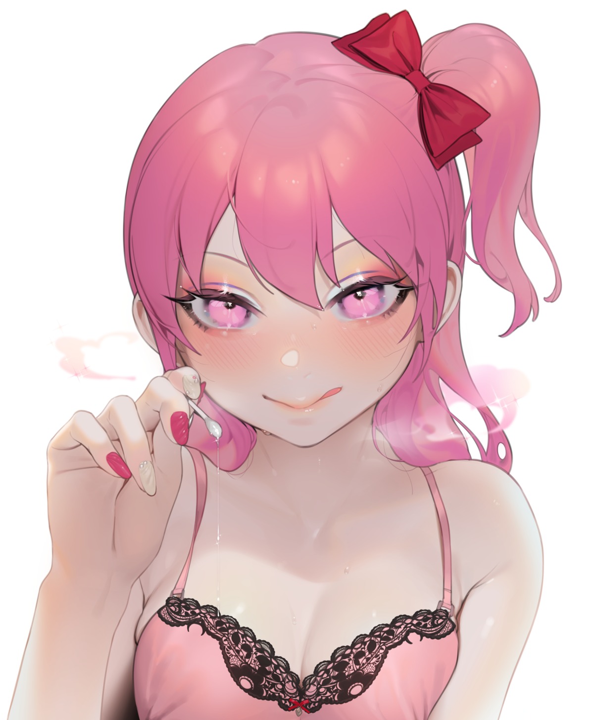 cleavage, lingerie, ohisashiburi, shining_star_(anime), wet