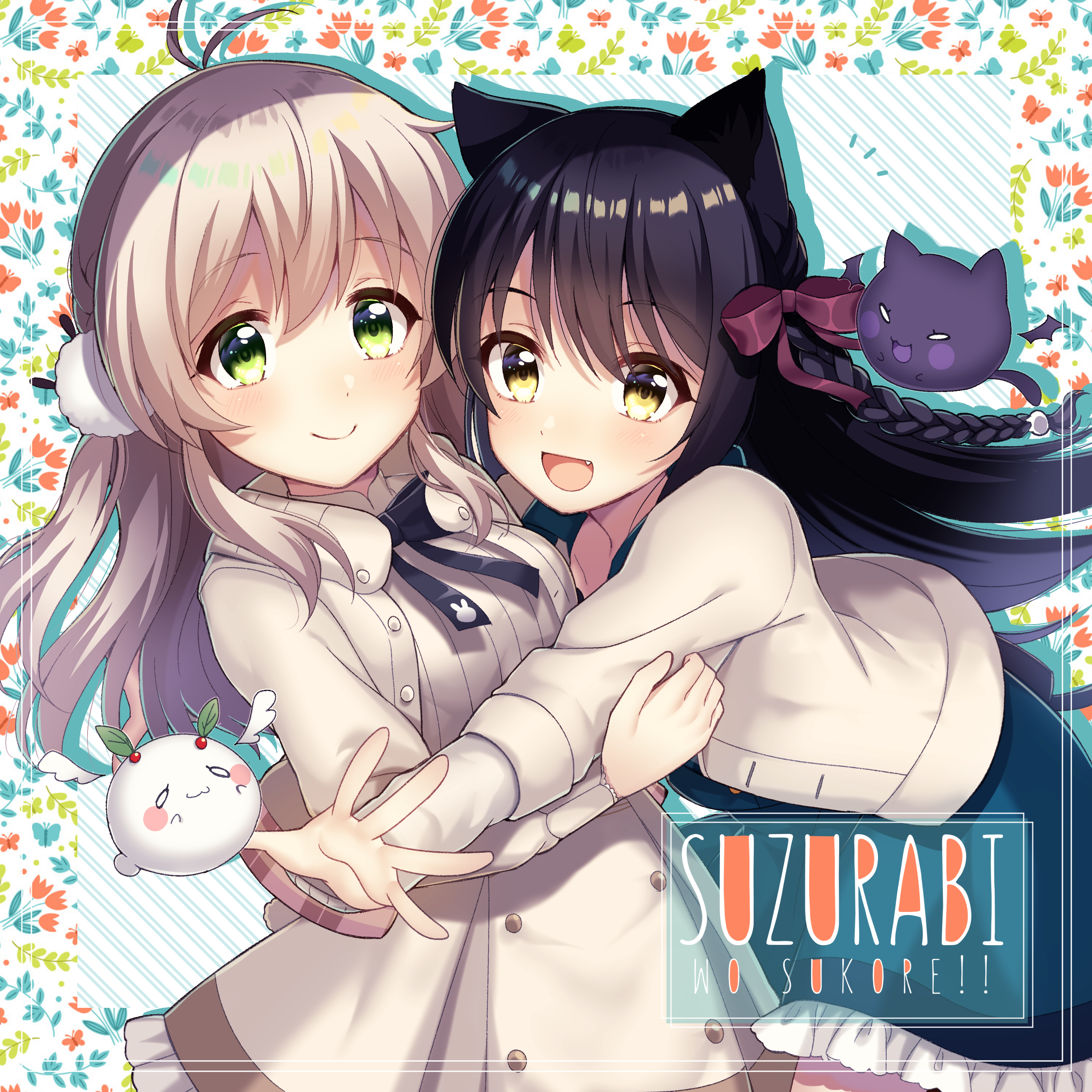 animal_ears, dress, harvestmoon, ichiren_namiro, nekomimi, nekone_suzu, sweater, usaki_rabi