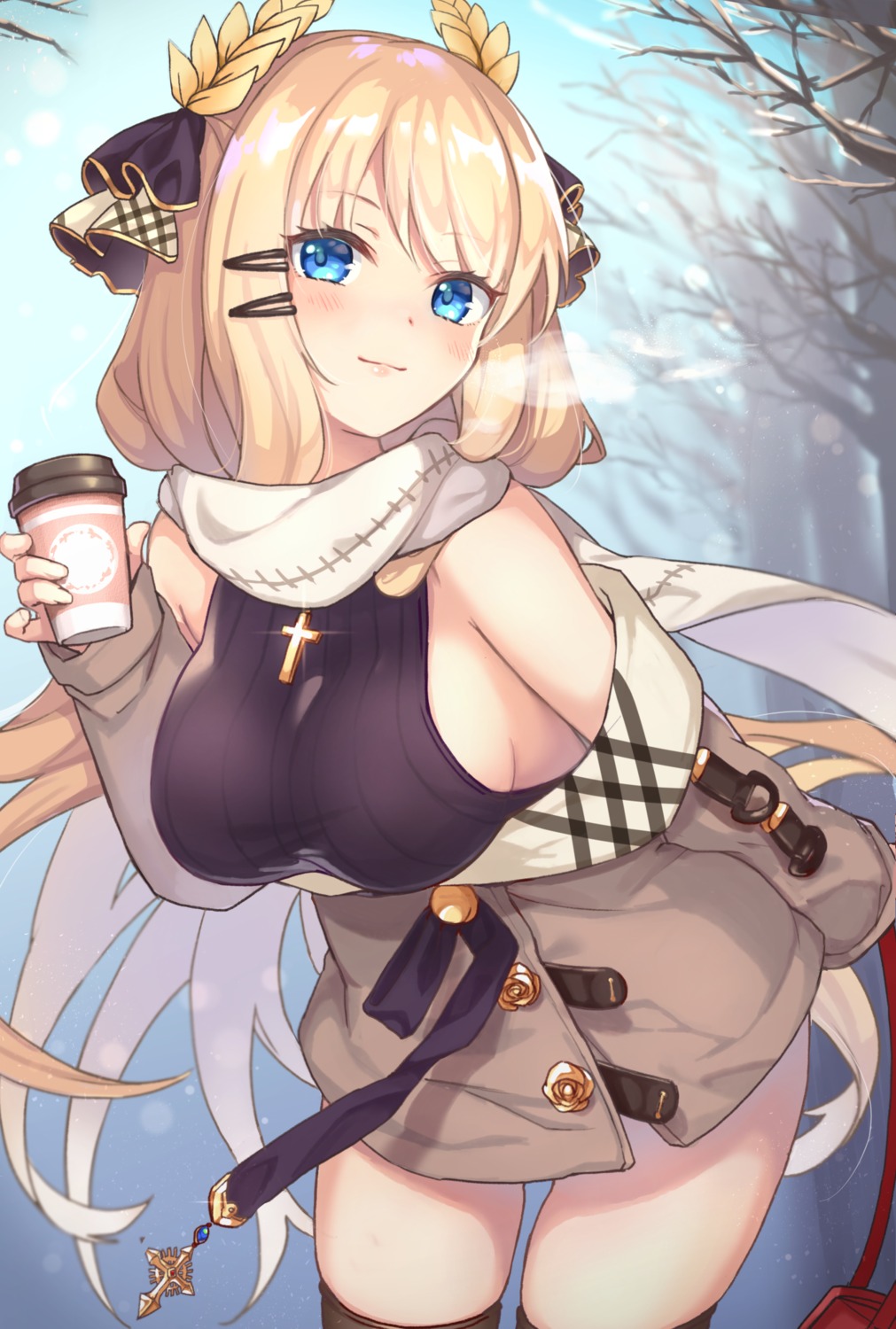 azur_lane, kon_(k0n16), thighhighs, victorious_(azur_lane)