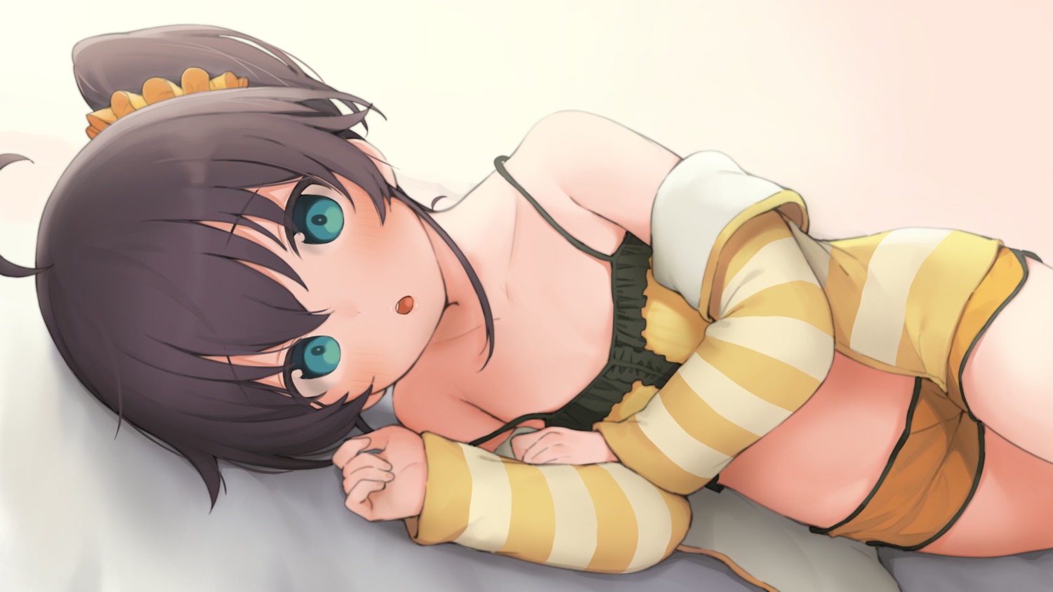 bra, hololive, natsuiro_matsuri, open_shirt, seramikku