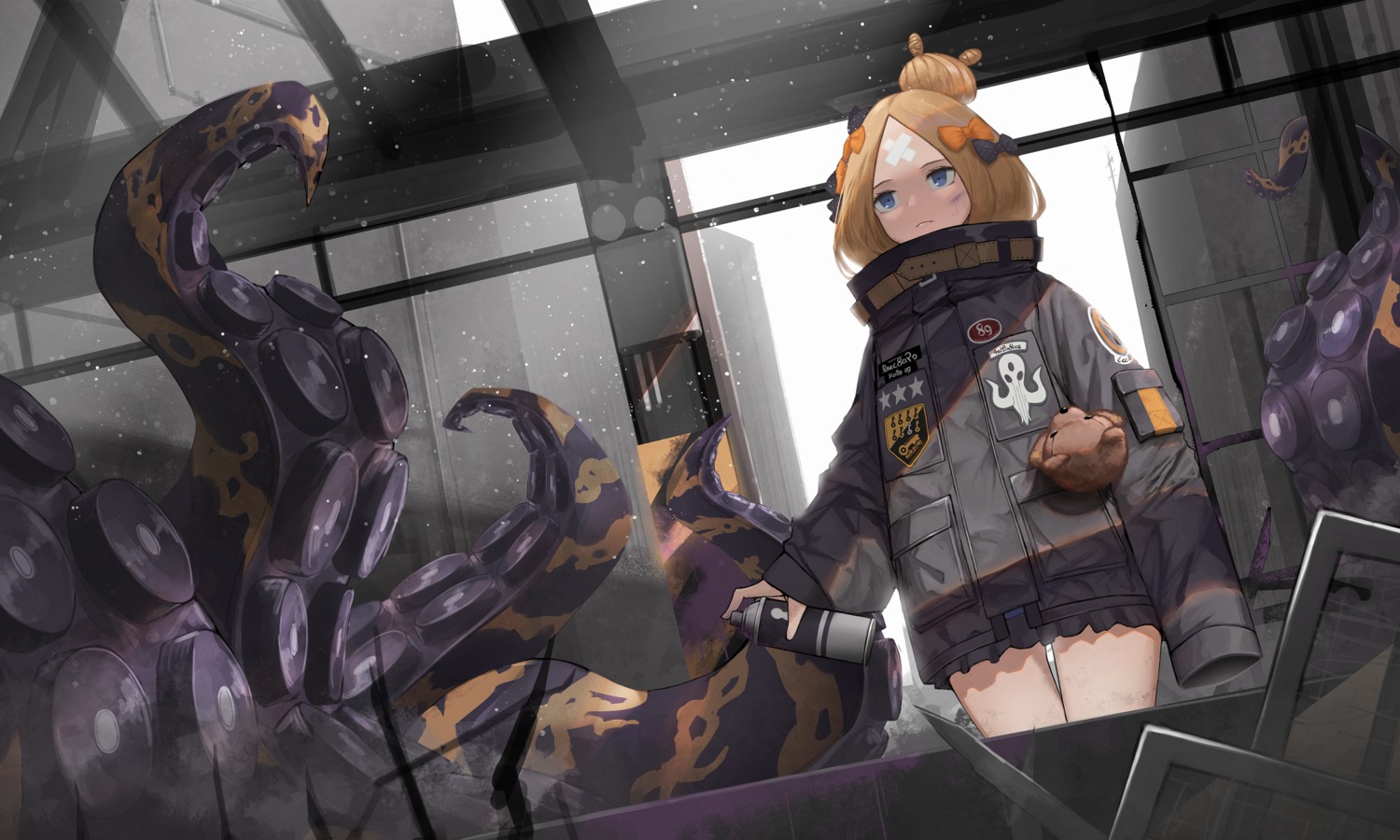 abigail_williams_(fate), bandaid, fate/grand_order, kasasasagi, tentacles