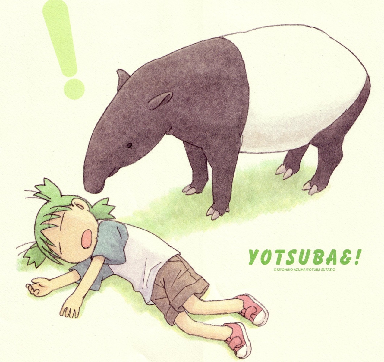 azuma_kiyohiko, koiwai_yotsuba, paper_texture, yotsubato!