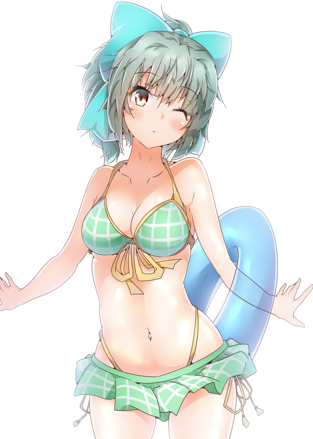 bikini, cleavage, harukawa, kantai_collection, swimsuits, yuubari_(kancolle)