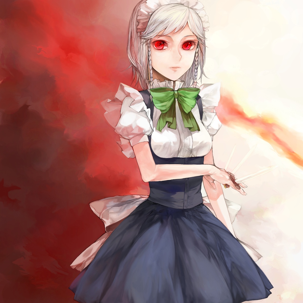 izayoi_sakuya, maid, touhou, xero