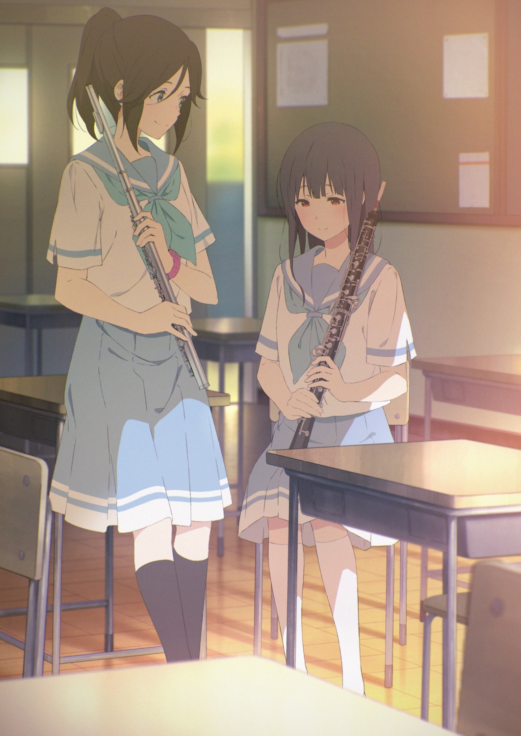 hibike!_euphonium, kasaki_nozomi, liz_to_aoi_tori, seifuku, tesseract_(retr0_0o), yoroizuka_mizore