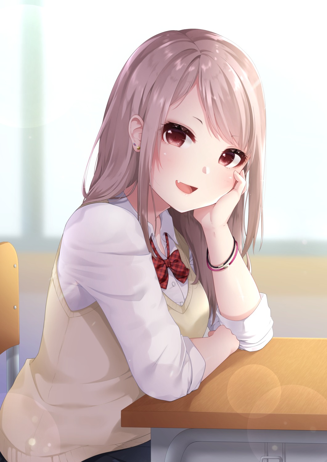 nekonomimi, seifuku, sweater