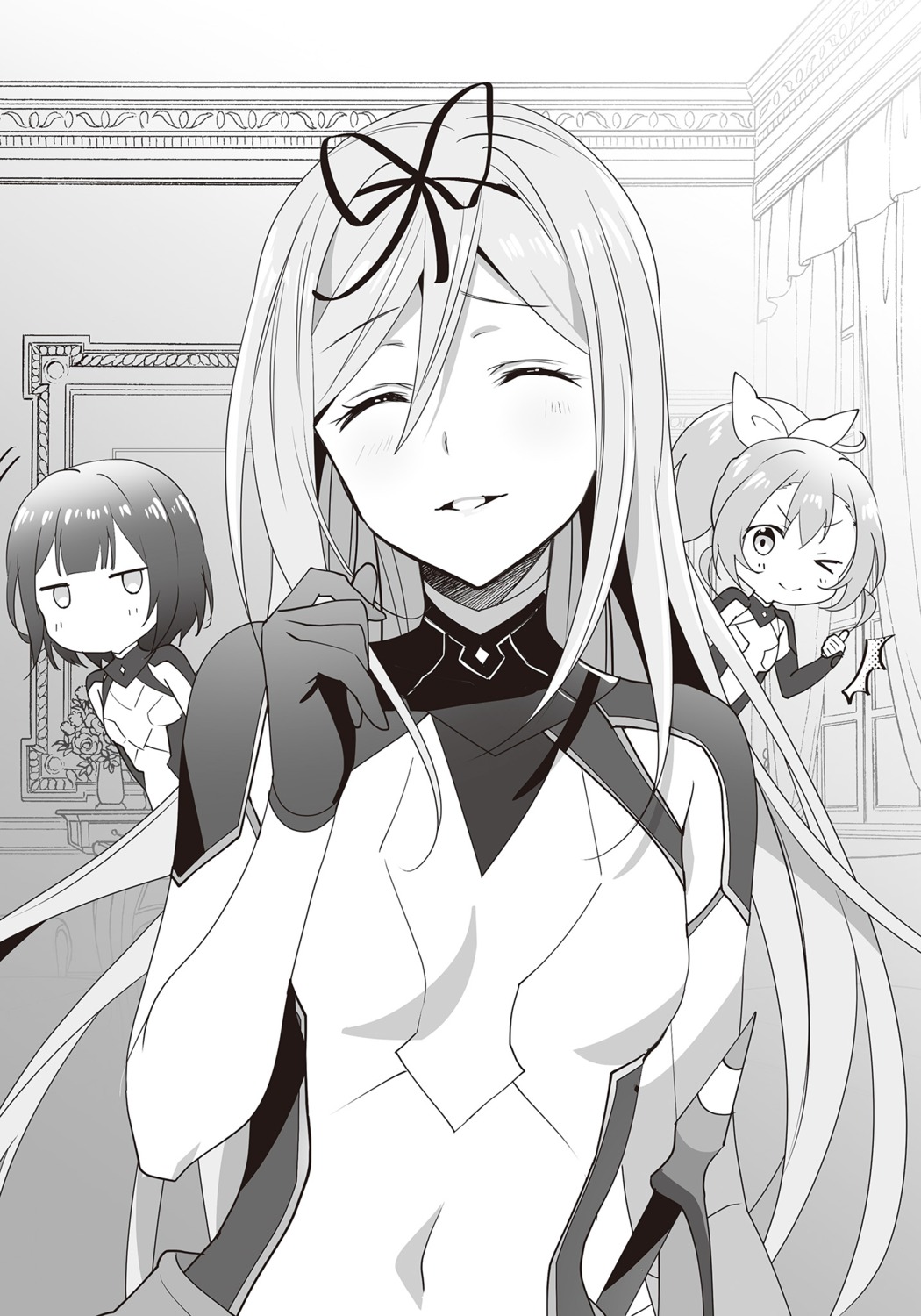 bodysuit, krulcifer_einfolk, monochrome, murakami_yuichi, noct_leaflet, saijaku_muhai_no_bahamut, tillfur_lilmit