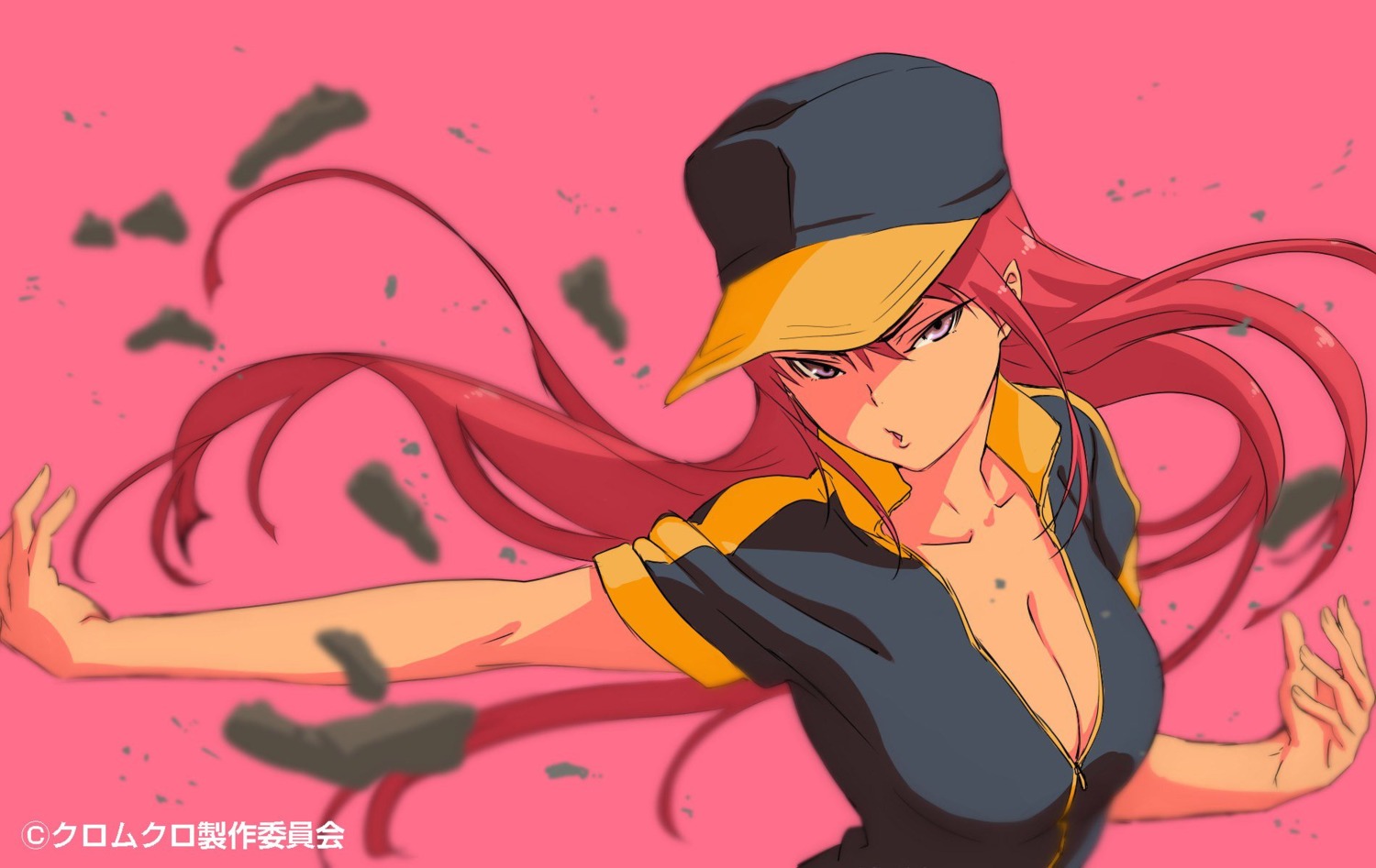 cleavage, ishii_yuriko, kuromukuro, liu_shenmei, no_bra, open_shirt