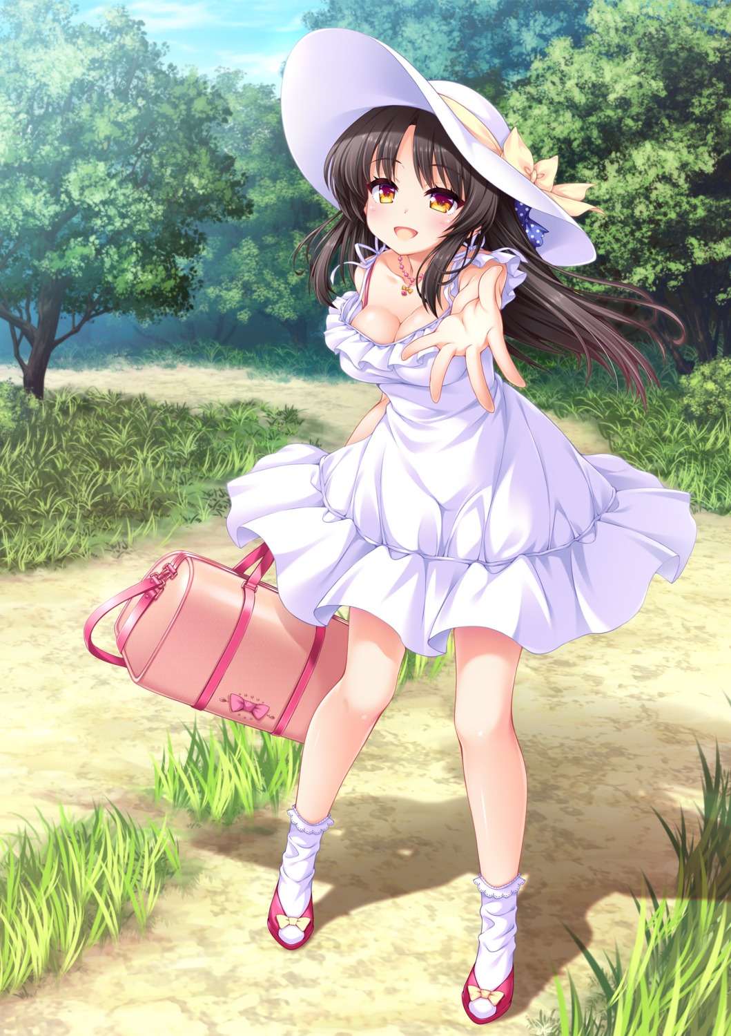 aizome_kaguya, cleavage, dress, kakeochi, lass_pixy, sasahiro, summer_dress
